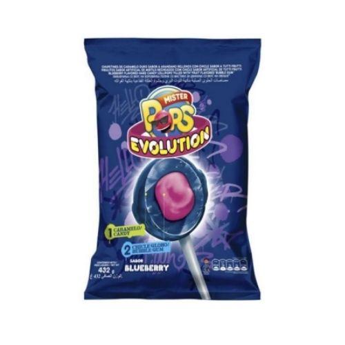 Chupetines Chicle MR POPS Sabor Blueberry (B x 24u. B12)